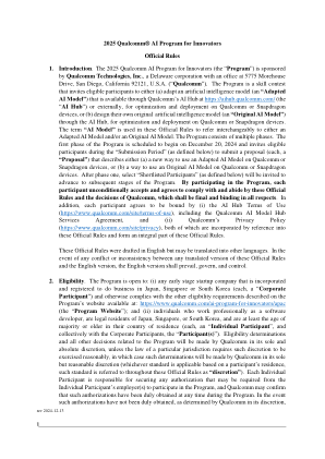 2025 年 Qualcomm® AI 创新者计划官方规则